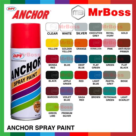 100% ORIGINAL ANCHOR SPRAY PAINT STANDARD COLOR / SPECIAL COLOR / ANTI-RUST PRIMER 400ML FOR ...