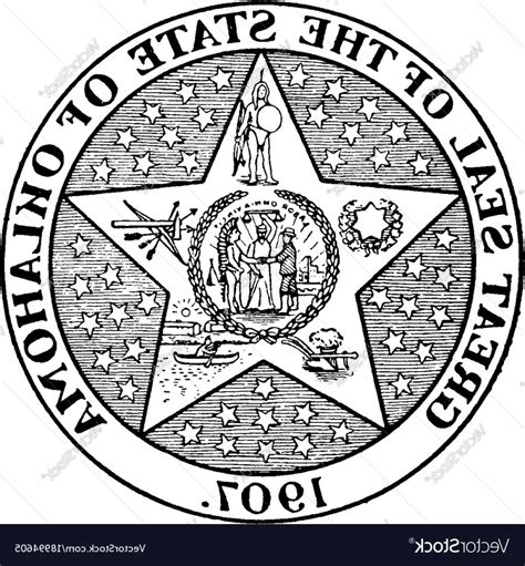 Oklahoma State Seal Vector at Vectorified.com | Collection of Oklahoma ...