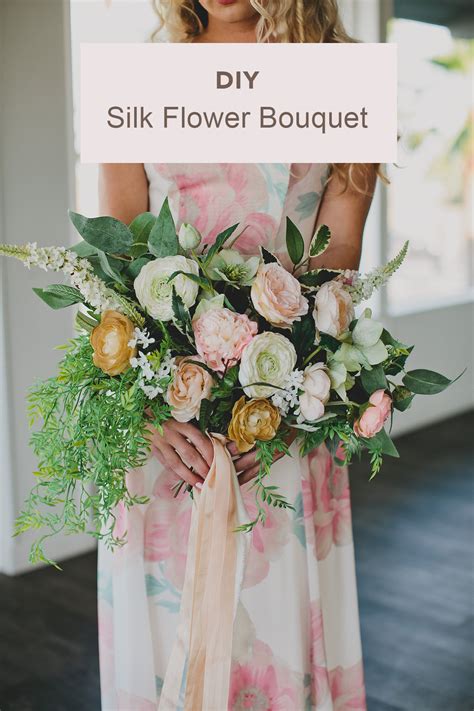 DIY Silk Flower Bouquet for an Elopement | Green Wedding Shoes