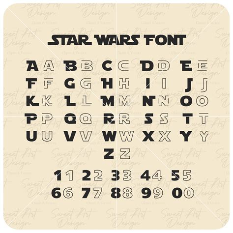 Star Wars Alphabet Svg Star Wars Font Svg Star Wars Letters Svg | The ...