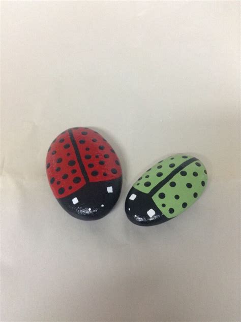 Hand painted ladybug garden rocks. Garden decor. Ladybug | Etsy