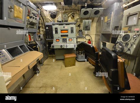 The inside of USS Clamagore a Guppy class submarine Stock Photo - Alamy