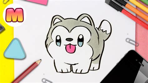 COMO DIBUJAR UN PERRO HUSKY KAWAII - dibujos kawaii faciles - COMO ...