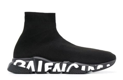 Fake Balenciaga Speed Trainer "Graffiti - Black" Sock Shoes For Sale ...