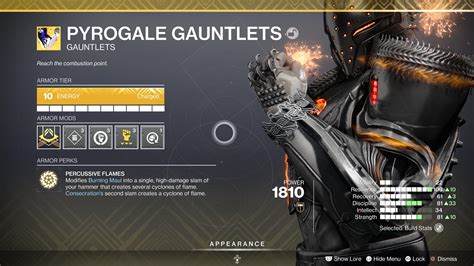 Destiny 2 Pyrogale Gauntlets Exotic - Deltia's Gaming