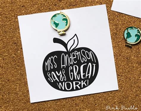 Personalized Teacher Stamp, Teacher Stamp for Grading or Teacher Gifts ...