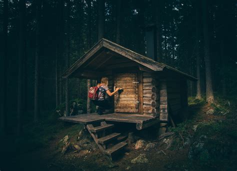Free Images : landscape, forest, person, light, woman, night, sunlight, travel, hut, soil ...