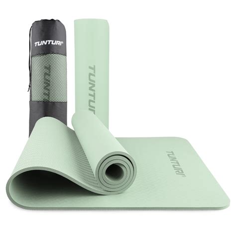 Yoga mat 8mm - Pilates Mat - Extra Thick Fitness Mat - Mint - Tunturi ...