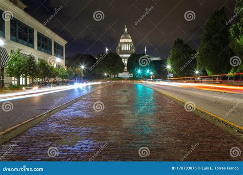 Rhode Island State House at Night Stock Image - Image of dome ...