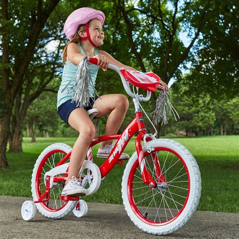 Huffy 18-Inch Glimmer Girls Kids Bike with Removable Training Wheels ...