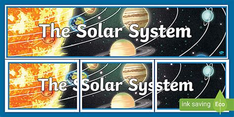 Solar System Display Banner (teacher made) - Twinkl