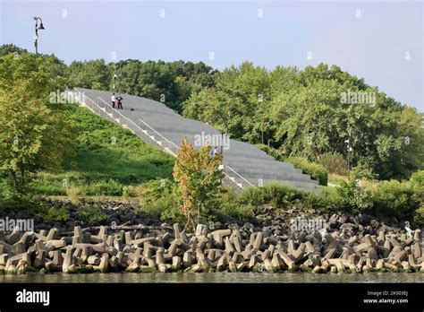 Solstice steps at Lakewood Park in Lakewood, Ohio, on Lake Erie Stock ...