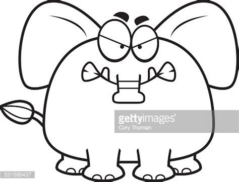 Angry Cartoon Elephant Stock Clipart | Royalty-Free | FreeImages