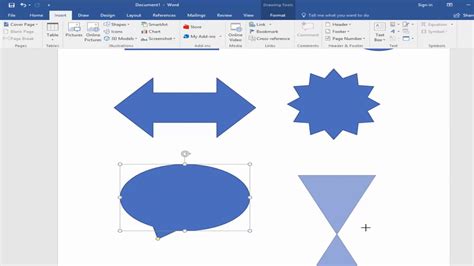 How to Add or Insert Shape in Microsoft Word 2017 - YouTube