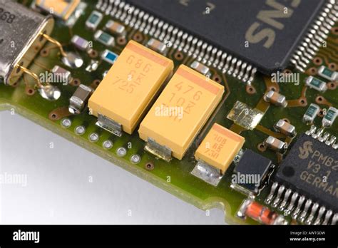 tantalum capacitors on a circuit board Stock Photo - Alamy