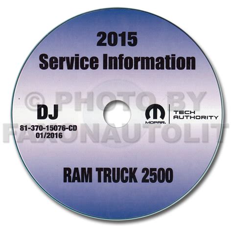 2015 Dodge Ram Pickup Truck 2500 Repair Shop Manual CD-ROM