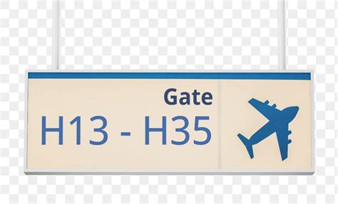 3D airport sign mockup element, | Premium - rawpixel