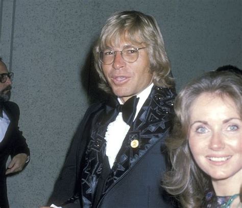 John Denver and wife Annie Martell attend the 20th Annual Grammy Awards ...