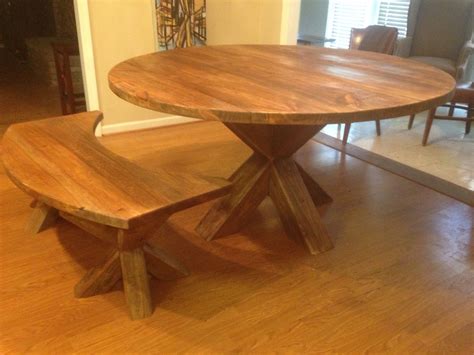 5 ft Round Table with Bench for Sale. $1,300.00 | Round table with ...