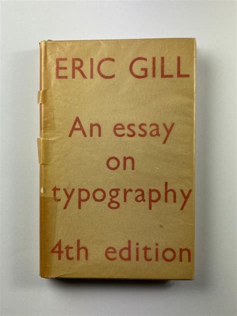 Eric Gill - An essay on typography - 1954 - Catawiki