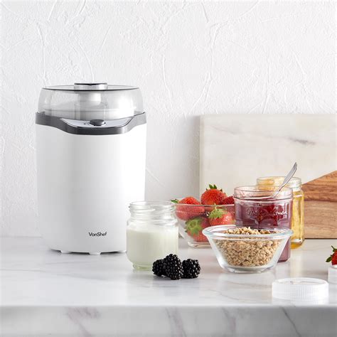 VonShef Yoghurt Maker Machine for Normal and Greek Yoghurt Containers ...