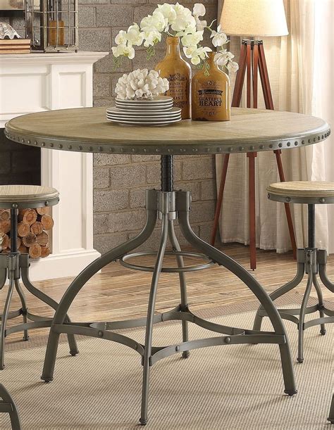Beacher Round Adjustable Height Dining Table from Homelegance | Coleman Furniture