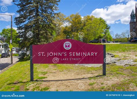 Saint John`s Seminary, Brighton, Boston, MA, USA Editorial Stock Photo ...