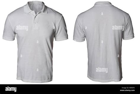 Blank polo shirt mock up template, front and back view, isolated on ...