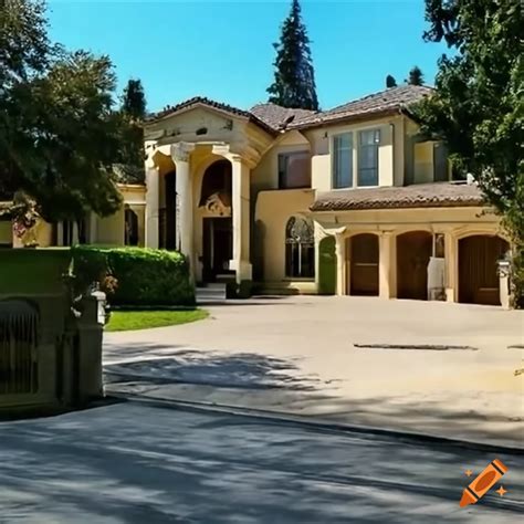 Glamorous california mansion in a luxurious suburban neighborhood on ...