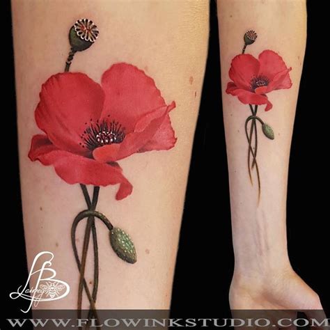 Pink Poppy Flower Tattoo - flowersae