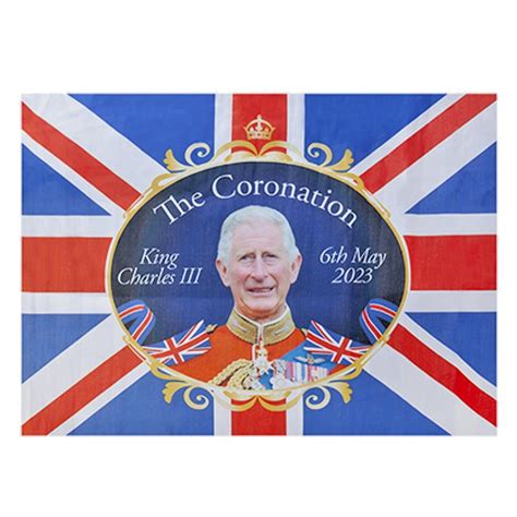 30" x 20" King Charles Coronation Union Jack Flag Decoration