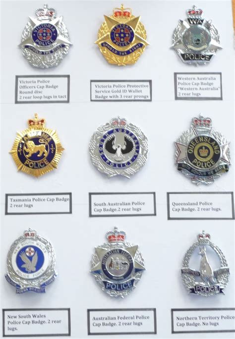 Collection of Australian Police badges | Police badge, Badge, Victoria ...