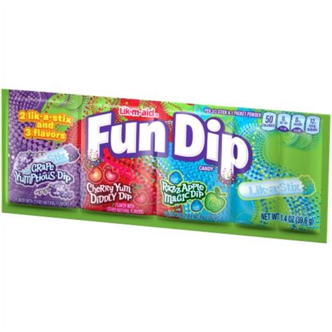 Fun Dip Lik-m-aid® Three Flavor Dip Candy, 1.4 oz - Pick ‘n Save