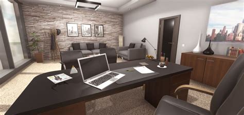 Manager Office Interior #sponsored#3D Office#Manager#Props#Interior | Office interiors, Interior ...