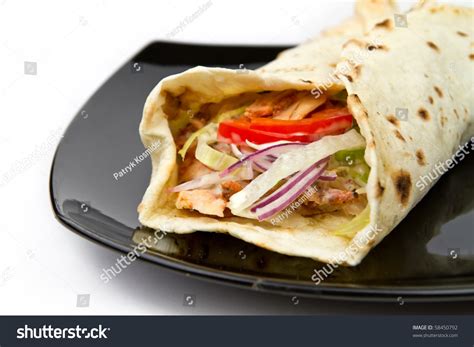 Chicken Kebab Wrap Stock Photo 58450792 : Shutterstock