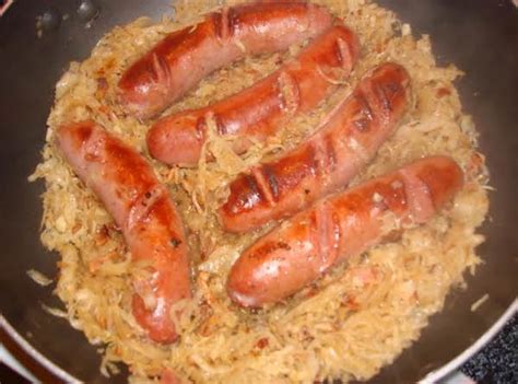 Easy Sauerkraut And Sausages Recipe | Just A Pinch Recipes