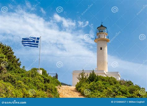 Lighthouse of Lefkas, Greece Stock Image - Image of lefkada, coast ...