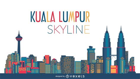 Kuala Lumpur Skyline Illustration Vector Download