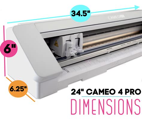 24" Silhouette CAMEO 4 Pro Dimensions and Specs - Silhouette School