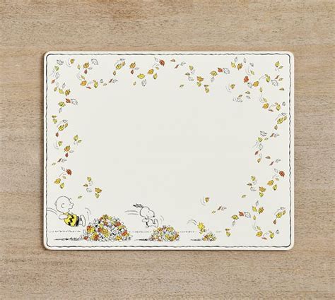 Peanuts™ Fall Leaves Cork Placemats - Set of 4 | Pottery Barn