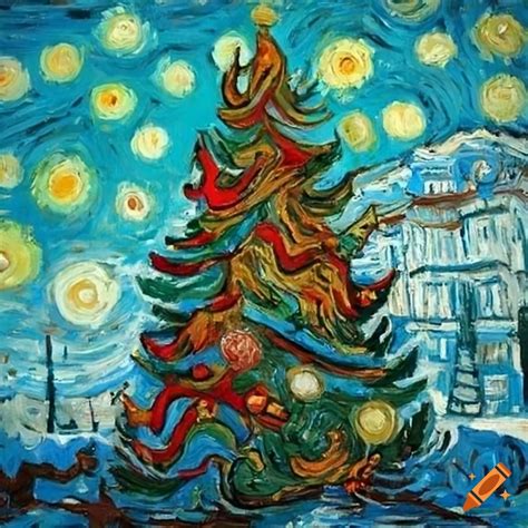 Van gogh's painting of a christmas tree