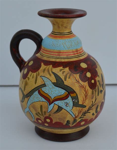 Minoan Pottery Small Amphora with Dolphins in 2021 | Minoan, Pottery ...