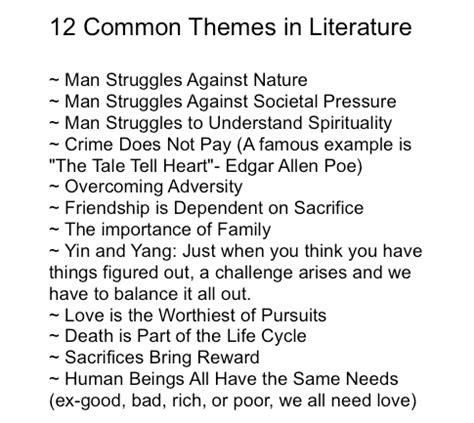 Common Themes In Literature