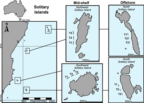 Map showing the Solitary Islands Marine Park, New South Wales, eastern... | Download Scientific ...