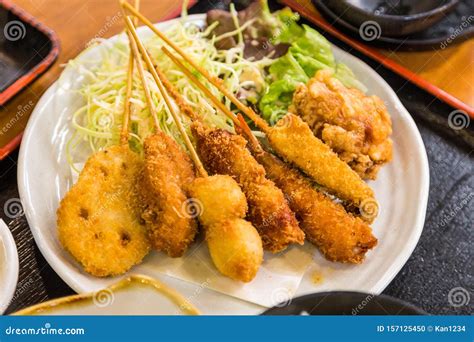 Japanese Style Deep Fried Street Food Stock Photo - Image of shellfish, deep: 157125450