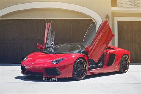 Epic Red Lamborghini Aventador Boasting Vertical Doors | Lamborghini ...