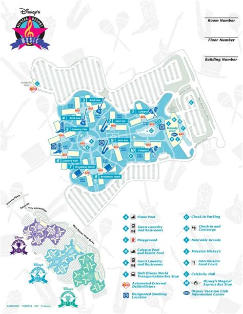 Disney's All-Star Music Resort Map - Our Family Travel Blog