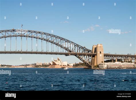 Sydney harbour bridge and sydney opera house viewed from Mcmahons point,Sydney,Australia Stock ...