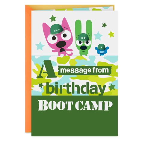 hoops&yoyo™ Boot Camp Birthday Card With Sound - Greeting Cards - Hallmark