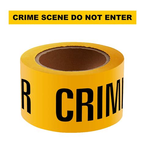 Sunnybess 3” Barricade Safety Tape “CAUTION/CRIME SCENE DO NOT ENTER” Yellow Warning Tape with ...